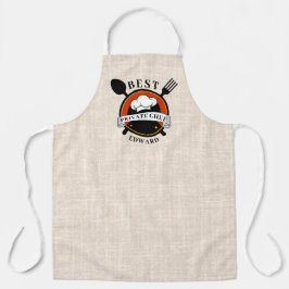 モダンベージュリネン最高のプライベートシェフパーソナライズされた エプロン