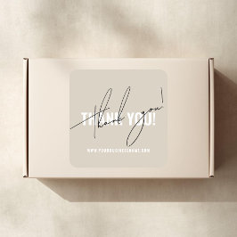 モダンベージュ感謝してい包装 スクエアシール