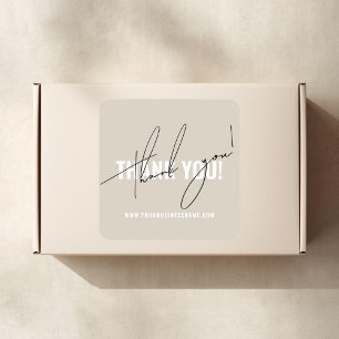 モダンベージュ感謝してい包装 スクエアシール