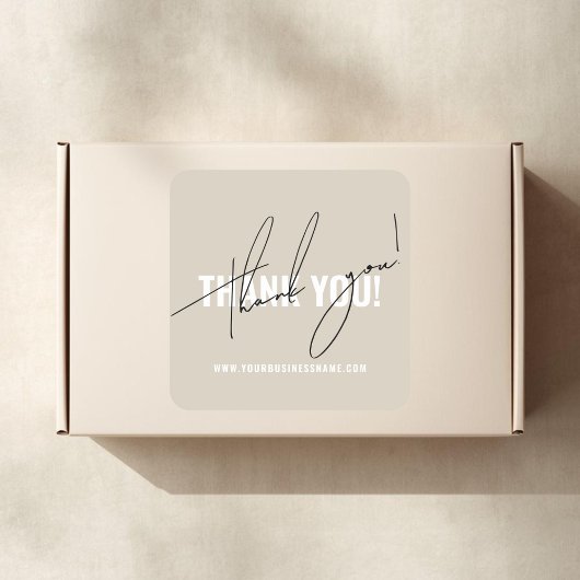 モダンベージュ感謝してい包装 スクエアシール
