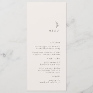 モダンベージュ色オリーブブ結婚ランチ メニュー