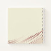 モダンベージュ色&ピンクスケッパーソナライズされたチブック ノートブック (裏面)