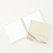 モダンベージュ色&ピンクスケッパーソナライズされたチブック ノートブック (内部)