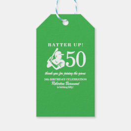 モダンベースボールプレーヤー メンズ 50歳の誕生日 ギフトタグ