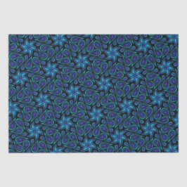 モダンペイズリーパタカッコいいーン白黒フローラ 薄葉紙