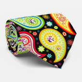 モダンペイズリーパターン – ダイヤモンドスタッド ネクタイ (ロール)
