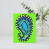 モダンペイズリー ポストカード (スタンド正面)