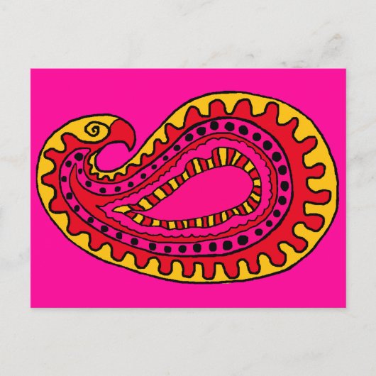 モダンペイズリー ポストカード (正面)