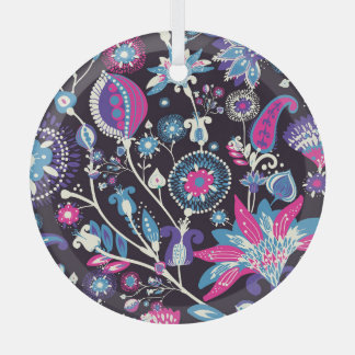 モダンペイズリー:伝統的東洋模様。 ガラスオーナメント