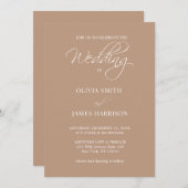 モダンペシンプル結婚式招待状 招待状 (正面/裏面)