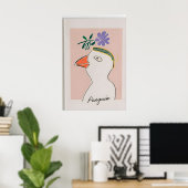 モダンペンギンイラストプリント – 託児所の壁 ポスター (ホームオフィス)