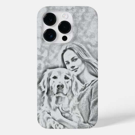 モダンペンシル引き出し犬MOM犬の恋人iPhoneケース Case-Mate iPhoneケース (裏面)
