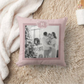 モダンペ |家族の写真 |イニシャルスロー・ピロ クッション (ブランケット)