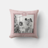 モダンペ |家族の写真 |イニシャルスロー・ピロ クッション (正面)