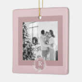 モダンペ |家族の写真 |イニシャル セラミックオーナメント (左)