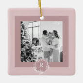 モダンペ |家族の写真 |イニシャル セラミックオーナメント (正面)