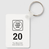 モダンホスピタリティ | カスタム部屋番号のロゴ キーホルダー (裏面)