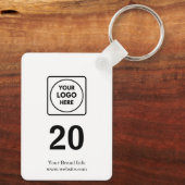 モダンホスピタリティ | カスタム部屋番号のロゴ キーホルダー (裏面)