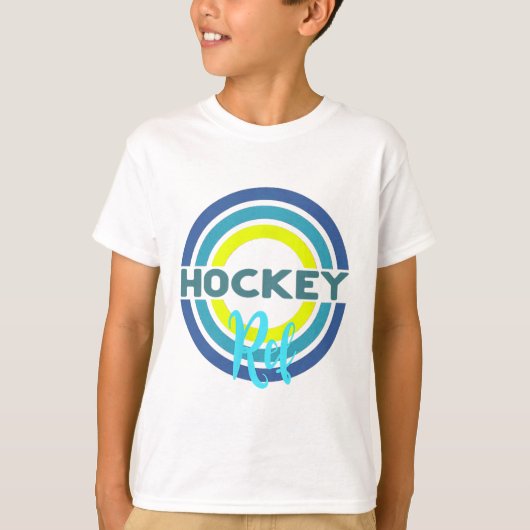 モダンホッケーサークル付きホッケー審判 Tシャツ (正面)