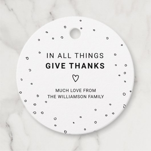 モダンホリデーの見積もり |トレンディSimple Thank You フェイバータグ (正面)