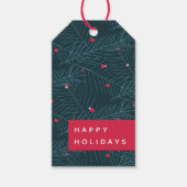 モダンホリデークリスマスカスタム赤 ギフトタグ (正面)