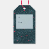 モダンホリデークリスマスカスタム赤 ギフトタグ (裏面)