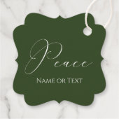 モダンホリデークリスマスディア金ゴールドグリーン フェイバータグ (裏面)