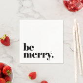 モダンホリデーミニマルおもしろいベメリーイ スタンダードカクテルナプキン (インサイチュ)