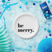 モダンホリデーミニマルおもしろいベメリーイ ペーパープレート (パーティー)