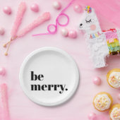 モダンホリデーミニマルおもしろいベメリーイ ペーパープレート (パーティー)