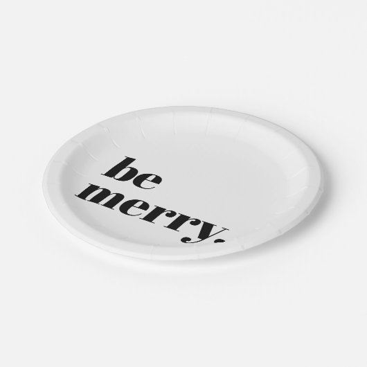 モダンホリデーミニマルおもしろいベメリーイ ペーパープレート (アングル)