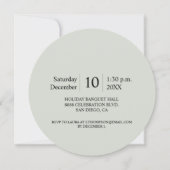 モダンホリデー企業のクリスマスパーティーテンプレート 招待状 (裏面)