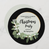 モダンホリデー企業のクリスマスパーティーテンプレート 招待状 (正面/裏面)