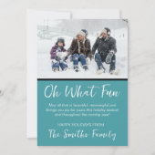 モダンホリデー家族写真 シーズンカード (正面)