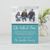 モダンホリデー家族写真 シーズンカード (スタンド正面)