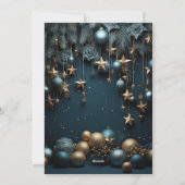 モダンホリデー家族写真 シーズンカード (裏面)