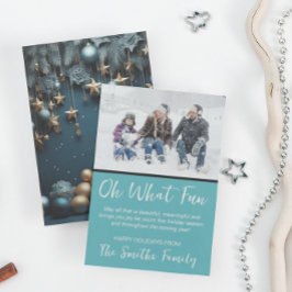 モダンホリデー家族写真 シーズンカード