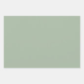 モダンホリ淡い色のーピンククリスマスグリーンシェード ラッピングペーパーシート (正面2)