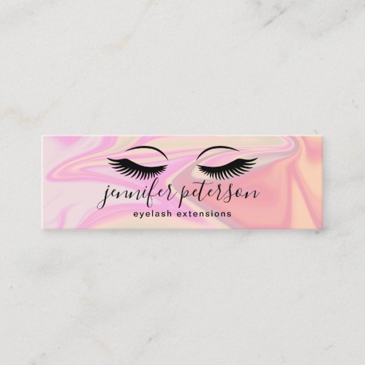 モダンホロエレガントグラフィックまつげ スキニー名刺 (正面)