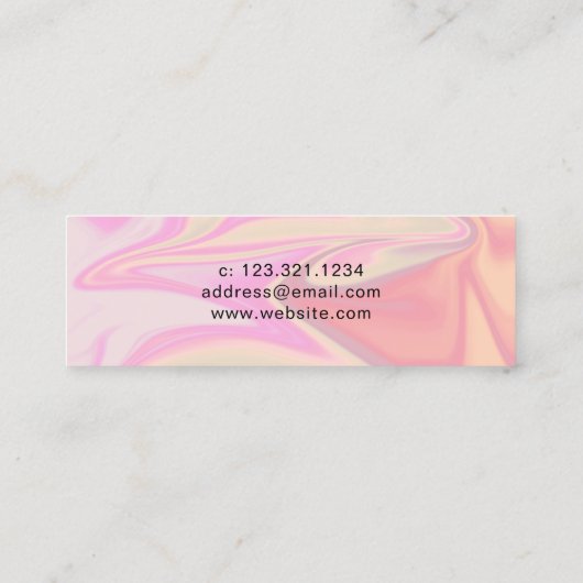 モダンホロエレガントグラフィックまつげ スキニー名刺 (裏面)