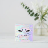 モダンホロエレガントグラフィックまつげ スクエア名刺 (スタンド正面)