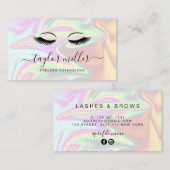 モダンホロエレガントグラフィックまつげ 名刺 (正面/裏面)