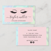 モダンホロエレガントグラフィックまつげ 名刺 (正面/裏面)