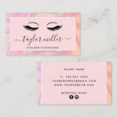 モダンホロエレガントグラフィックまつげ 名刺 (正面/裏面)