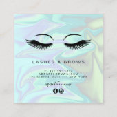 モダンホロエレガントフの延長 スクエア名刺 (裏面)