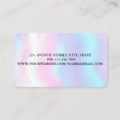 モダンホログラフィスタイリッシュック、ヘアドライヤー、ヘアサロン 名刺 (裏面)