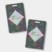 モダンホログラフィックシンメトリーパターン - バッジ (表裏)