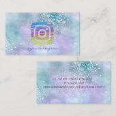 モダンホログラフィックダイヤモンドInstagramソーシャルメディア 名刺 (正面/裏面)