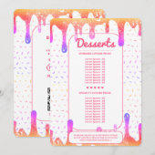 モダンホログラフィックドリップベーカーレストラン装飾師 メニュー (正面/裏面)