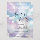 モダンホログラフィックホイルサークルホログラフ 招待状 (正面/裏面)